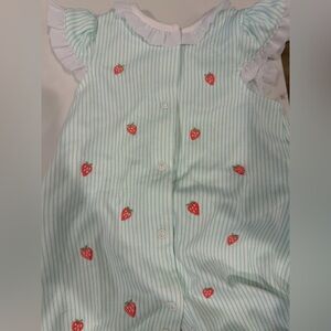 Little Me baby girl strawberry romper